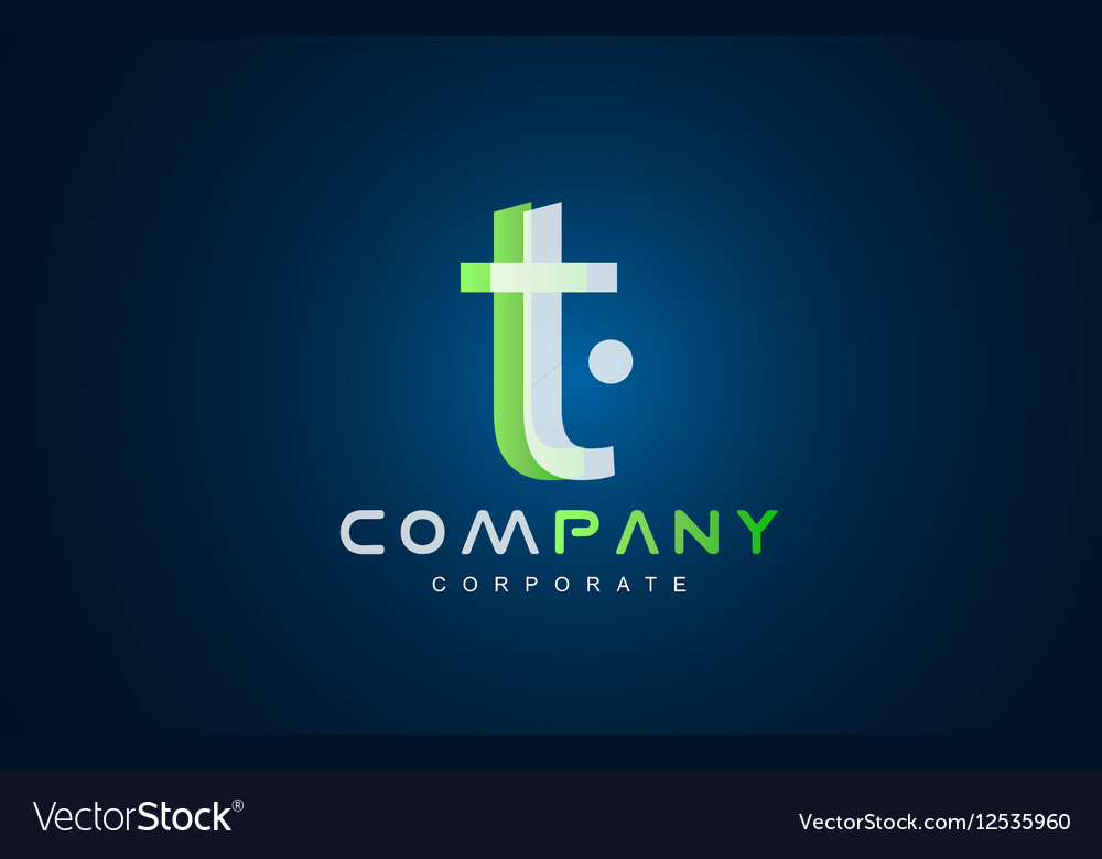 Alphabet small letter t logo Royalty Free Vector Image