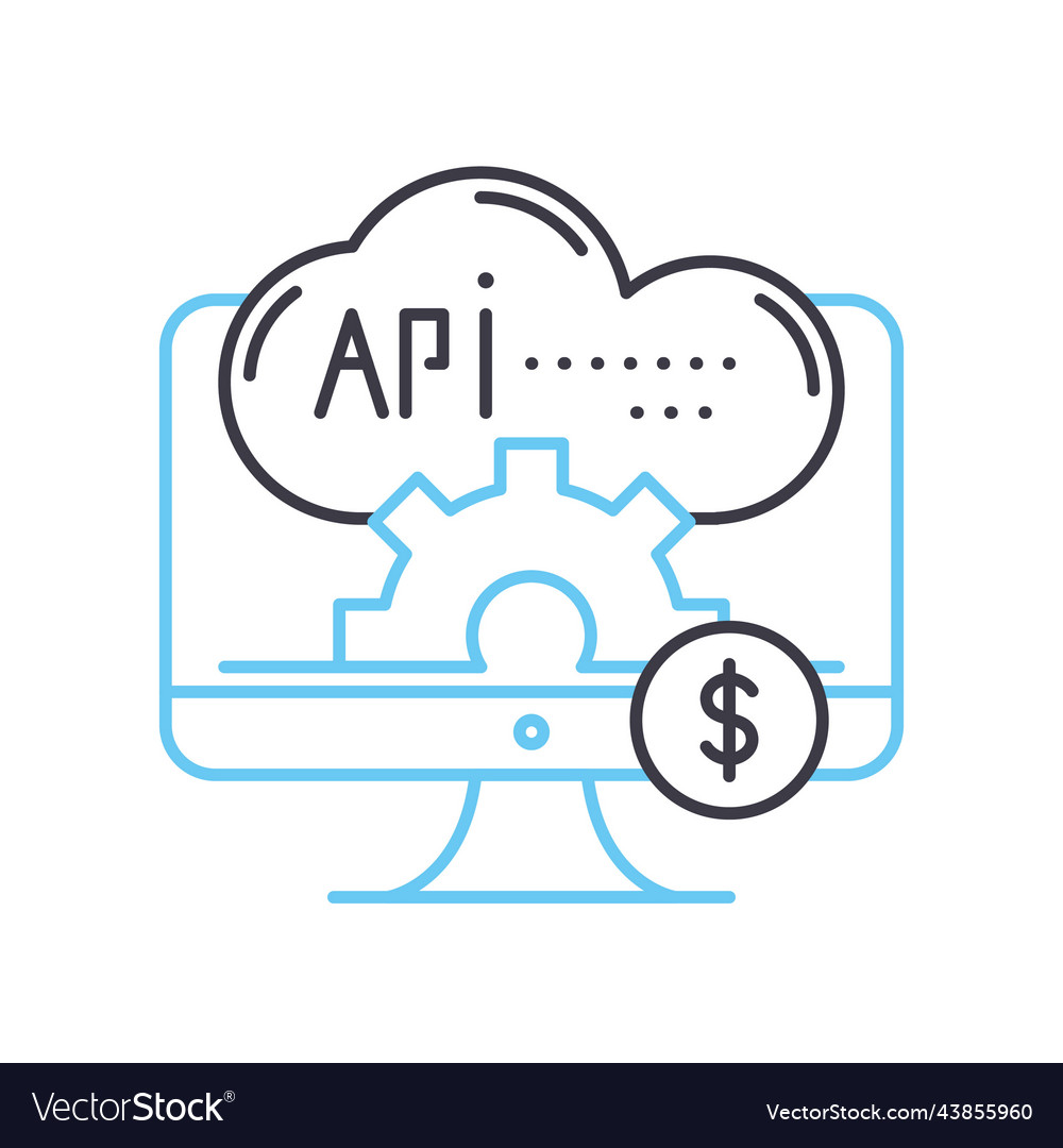 Api line icon outline symbol