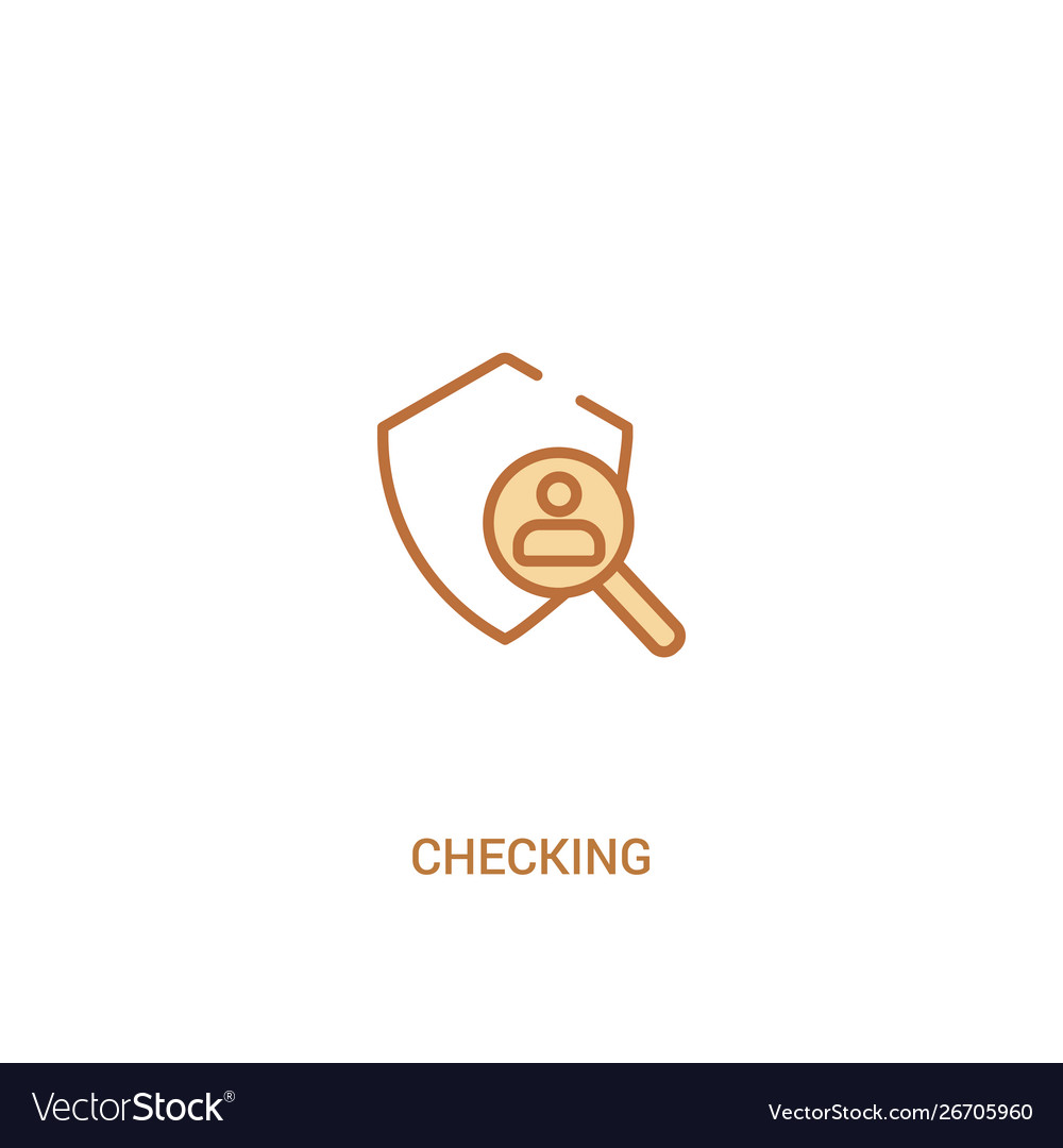 Checking concept 2 colored icon simple line vector image Checking concept 2 colored icon simple line