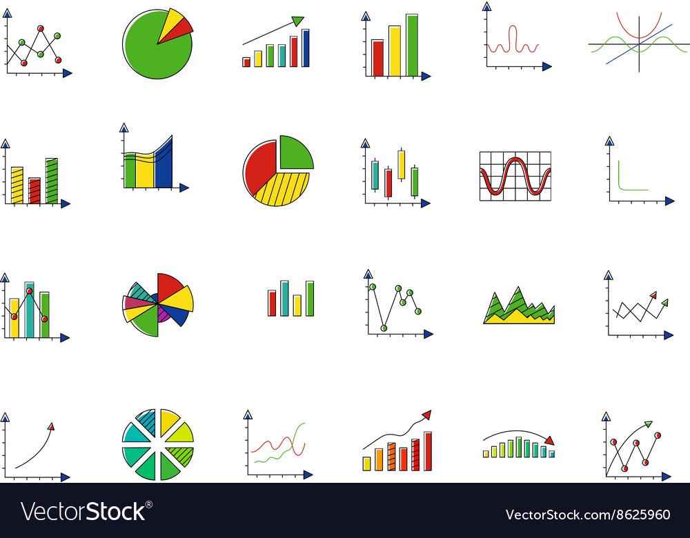 Colorful Chart Icons - Data Visualization Set