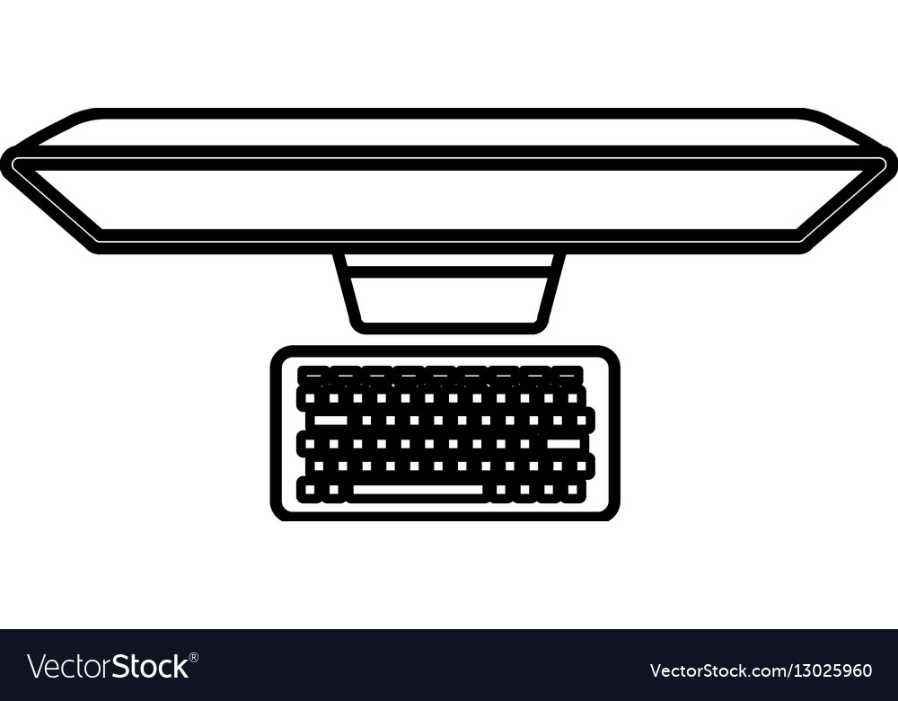 Computer desktop isolated icon