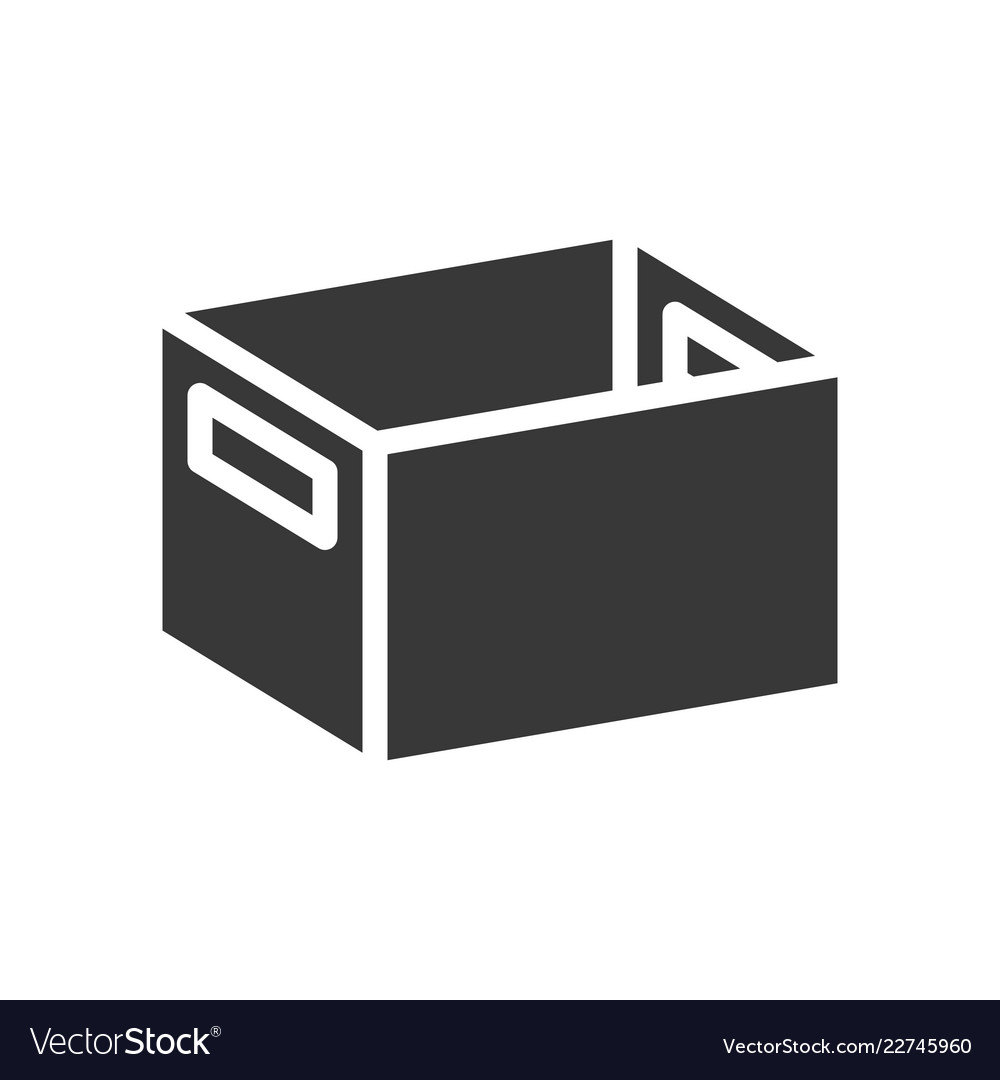 Empty open box shipping and delivery concept set