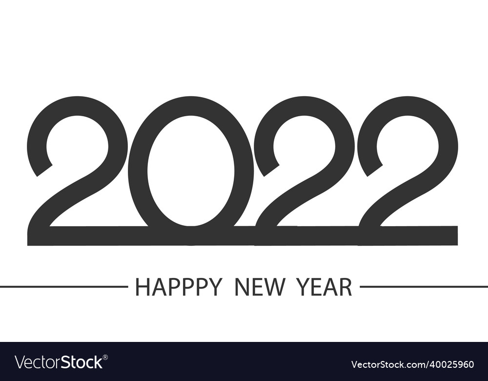 Happy new year 2021 text design logo Royalty Free Vector