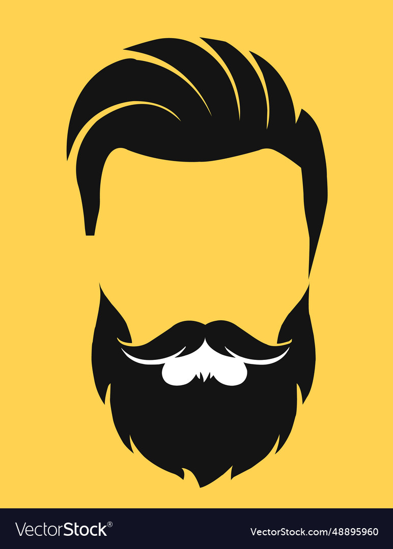 Hipster man face Royalty Free Vector Image - VectorStock