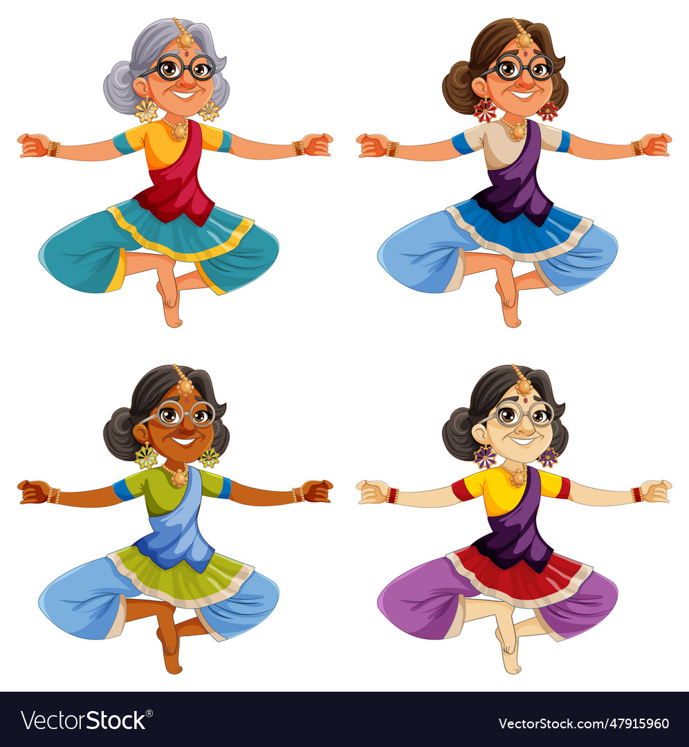 Indian cartoon characters in traditional cultural