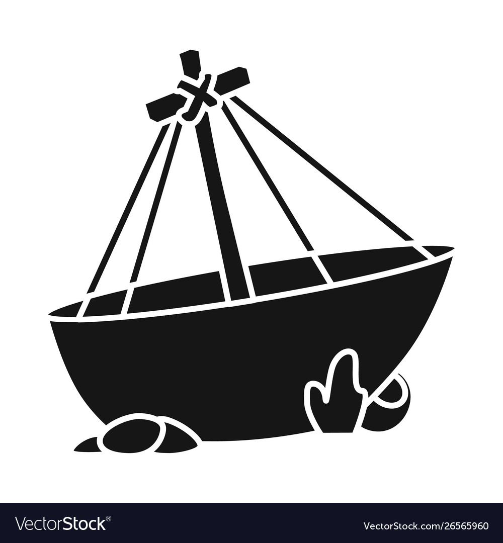 Isolated object ship and tree logo set