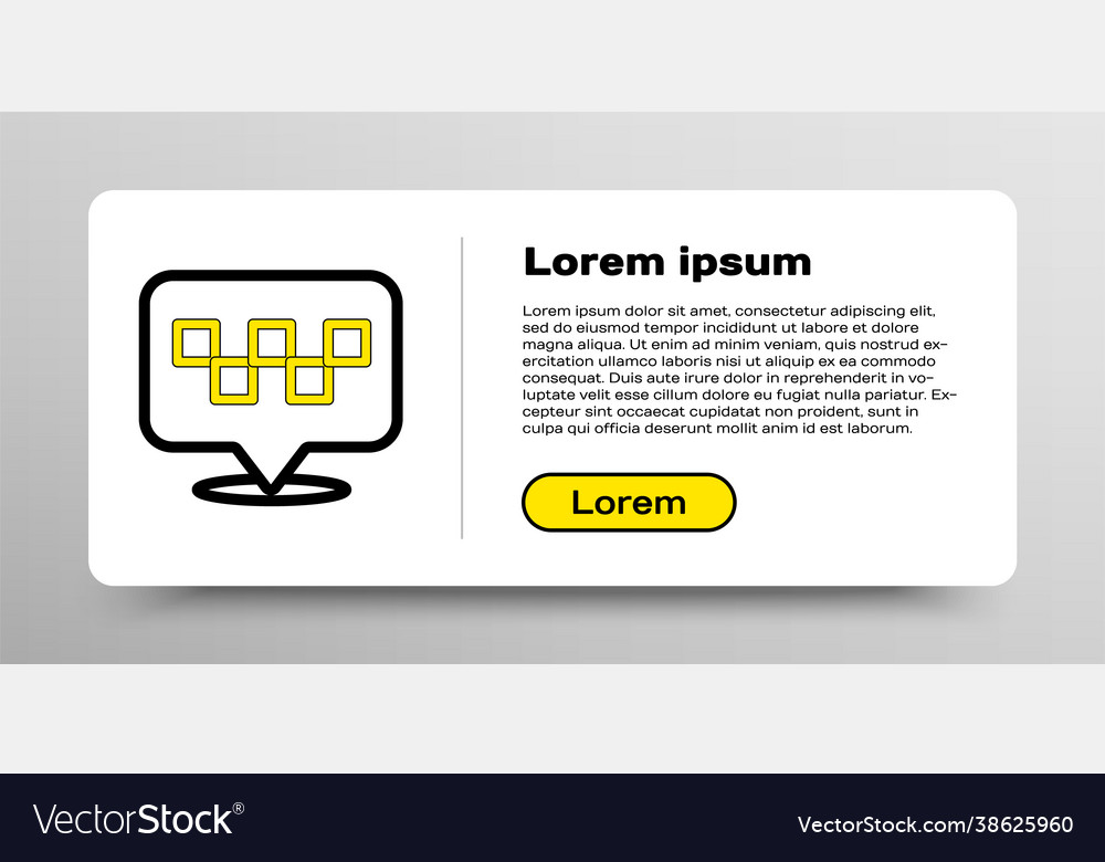 Line map pointer with taxi icon isolated on white vector image Line map pointer with taxi icon isolated on white