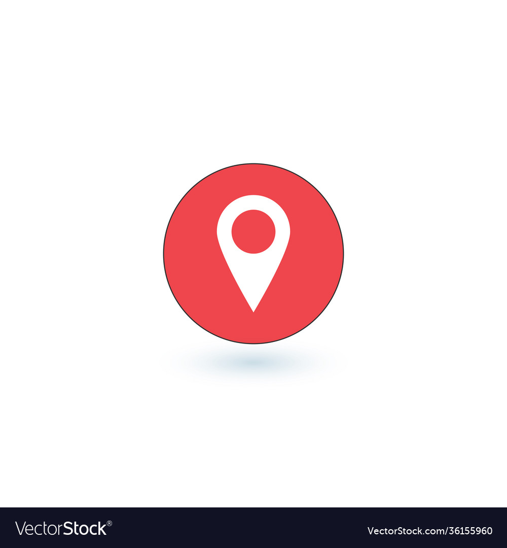 Marker icon map pointer symbol in circle