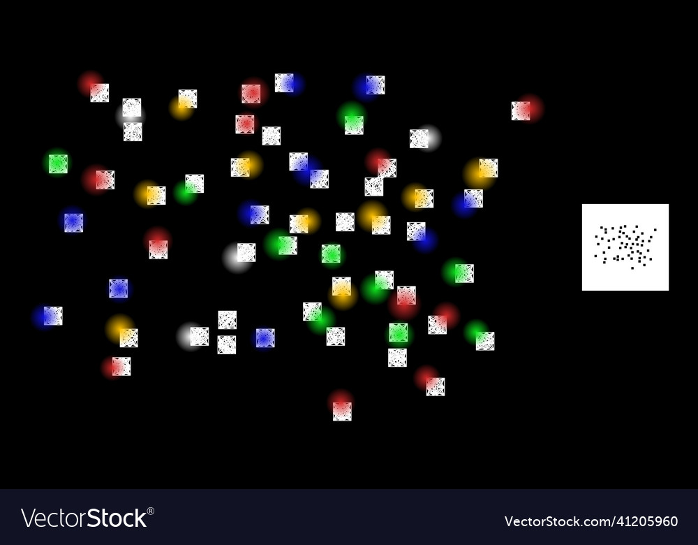Network web mesh dust particles icon with bright vector image Network web mesh dust particles icon with bright