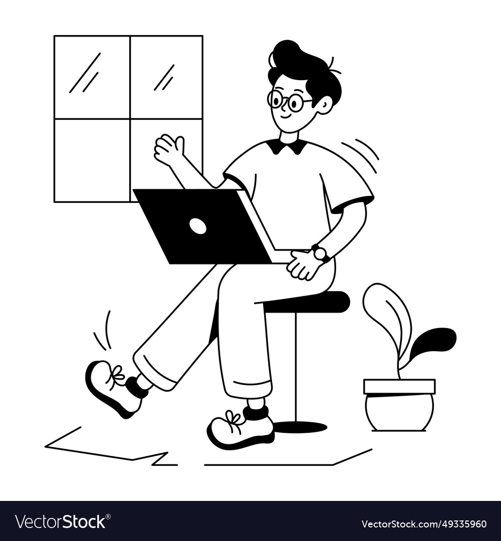 Remote work Royalty Free Vector Image - VectorStock