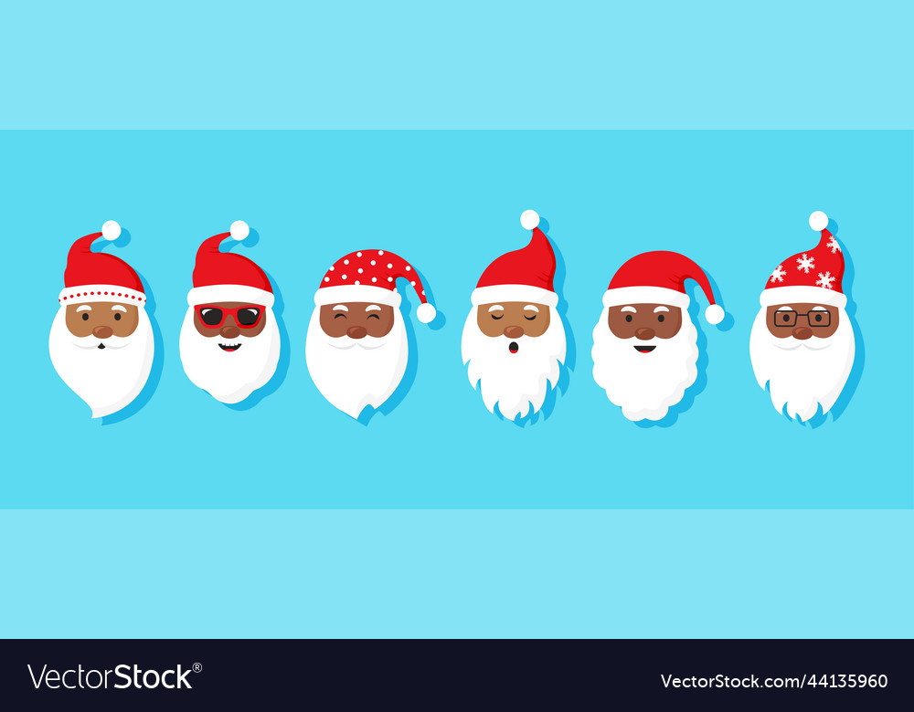 Santa claus face icon weihnachten karikatur charakter