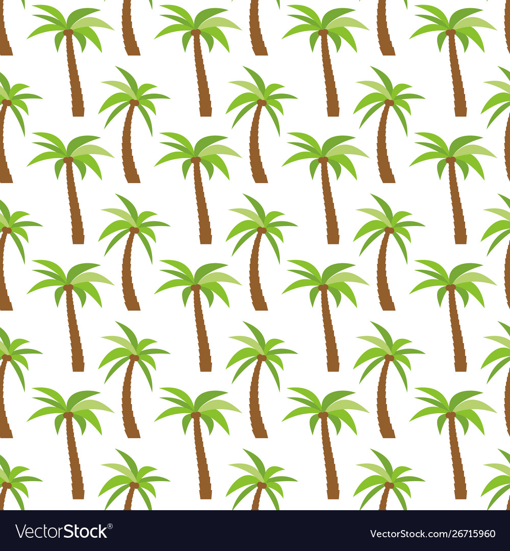 Seamless pattern with palm trees
