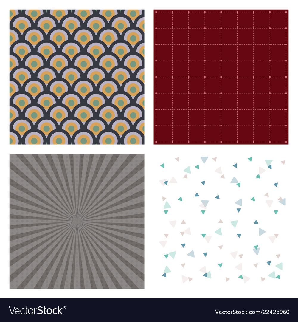Set of abstract stylish pattern