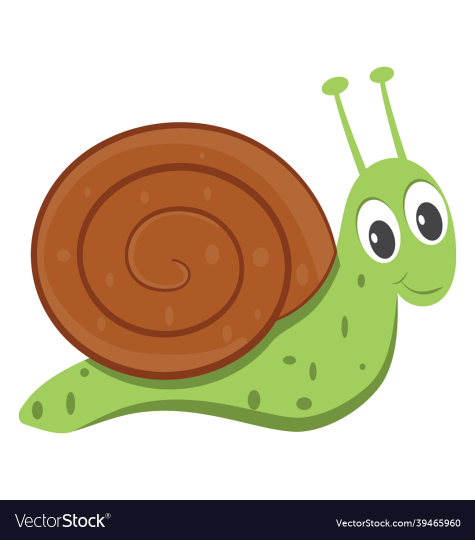 Snail character Royalty Free Vector Image VectorStock