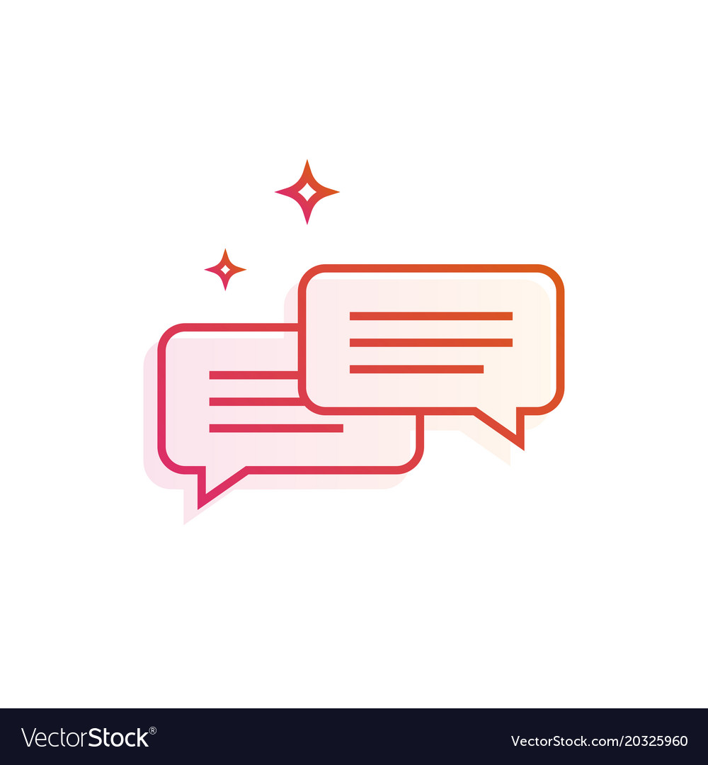 Speech bubbles icon gradient line