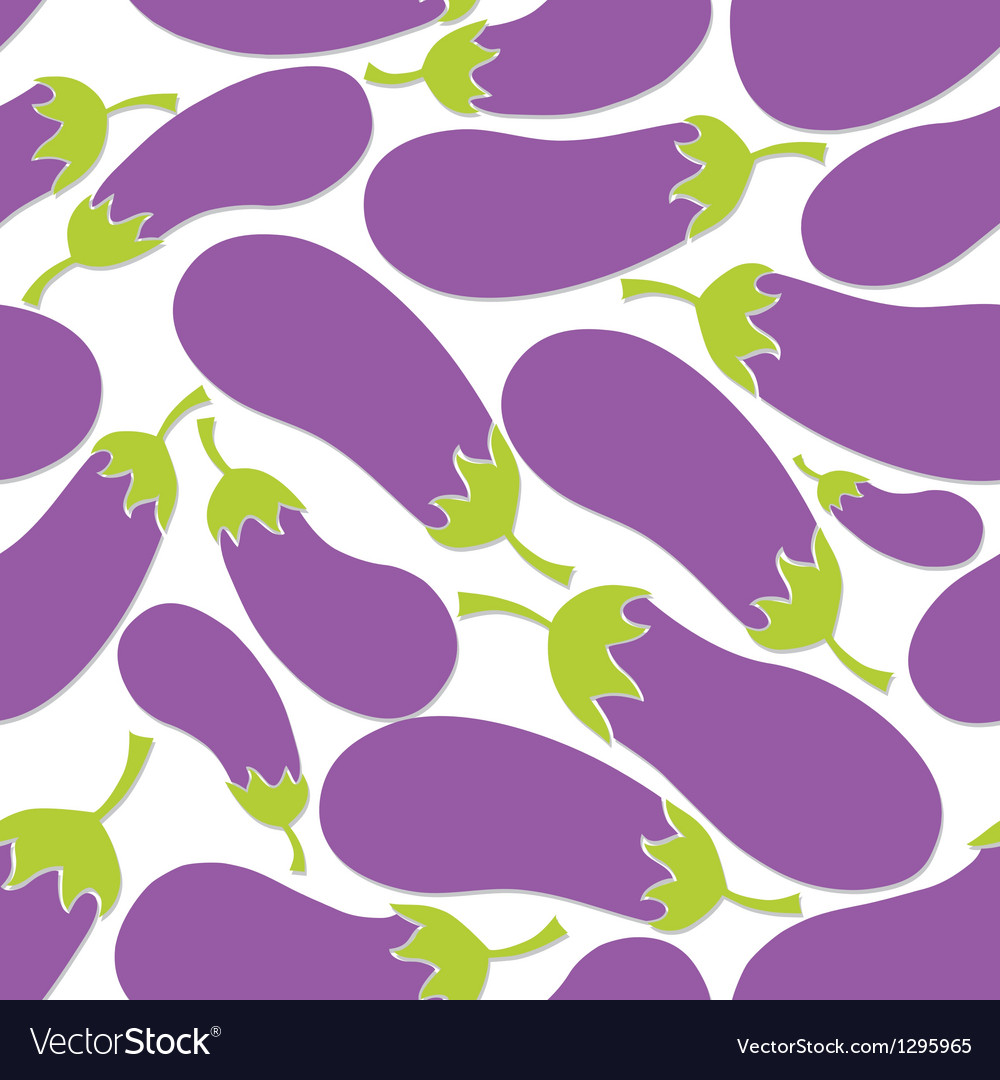 Eggplant seamless pattern Royalty Free Vector Image