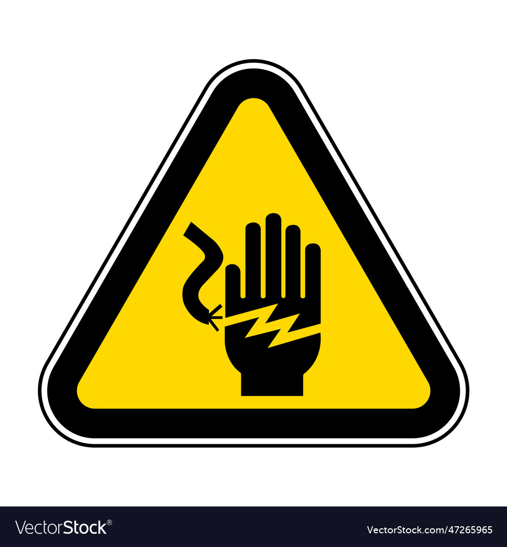 Electrical shock electrocution symbol sign