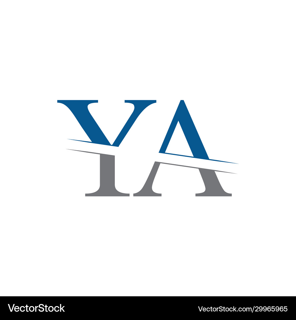 Initial ya logo design template creative letter Vector Image