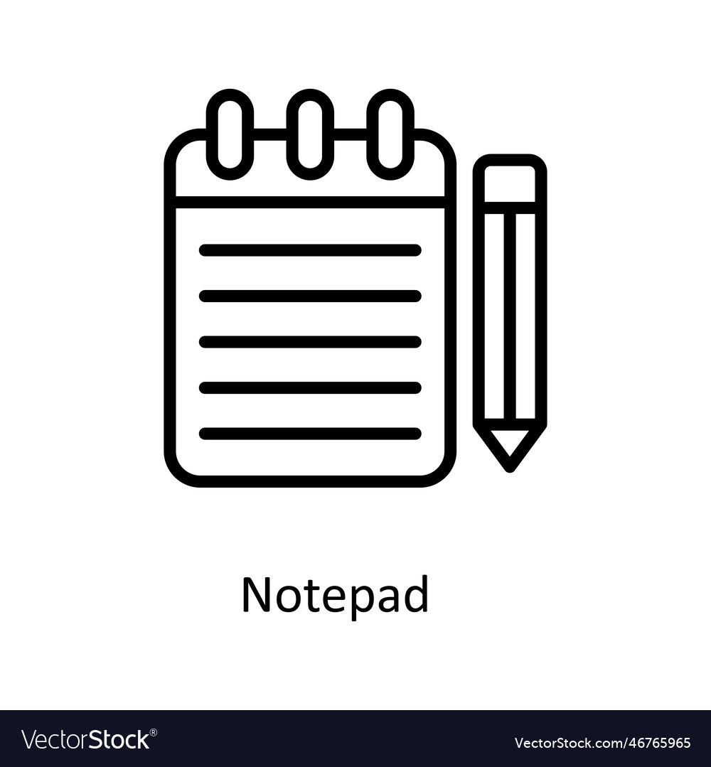 Notepad outline icons simple stock illus