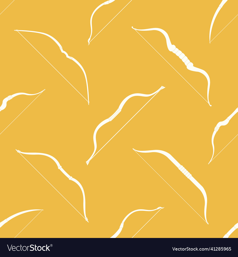 Seamless pattern with ancien tranged weapon bows