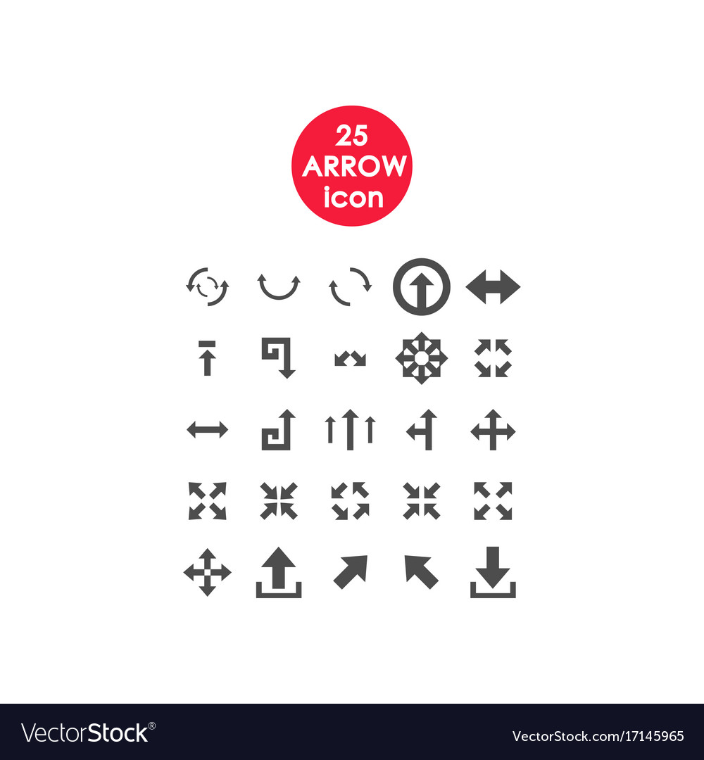 Set of simple icons arrows