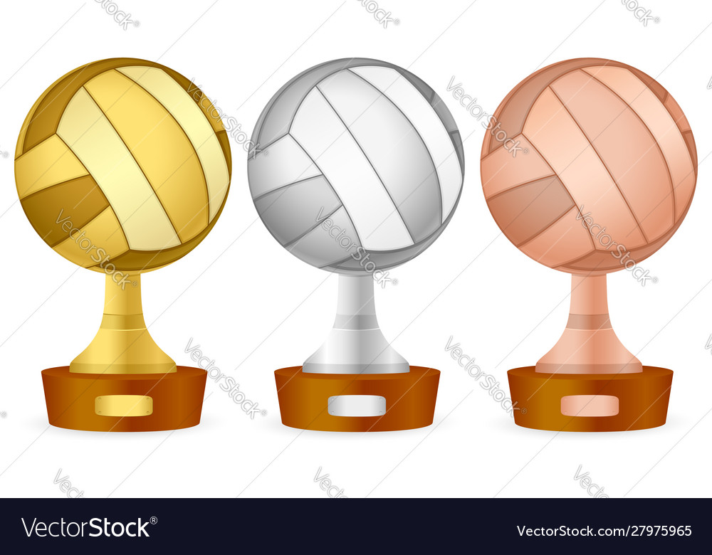 Volleyball trophy set