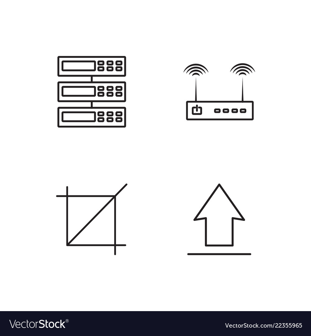 Web simple outlined icons set Vector Image Web simple outlined icons set