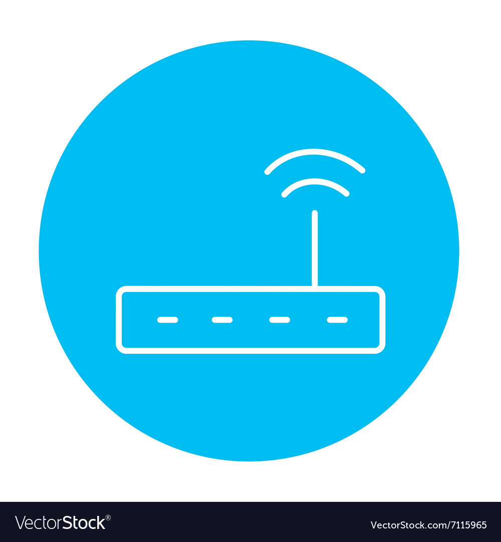 Wireless router line icon
