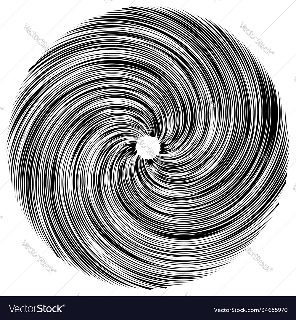 Circular spiral swirl twirl design element