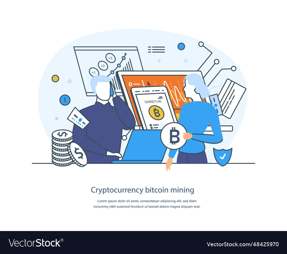 Cryptocurrency bitcoin mining process