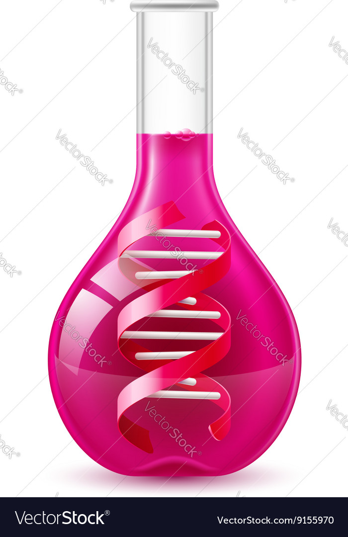 Flask with dna