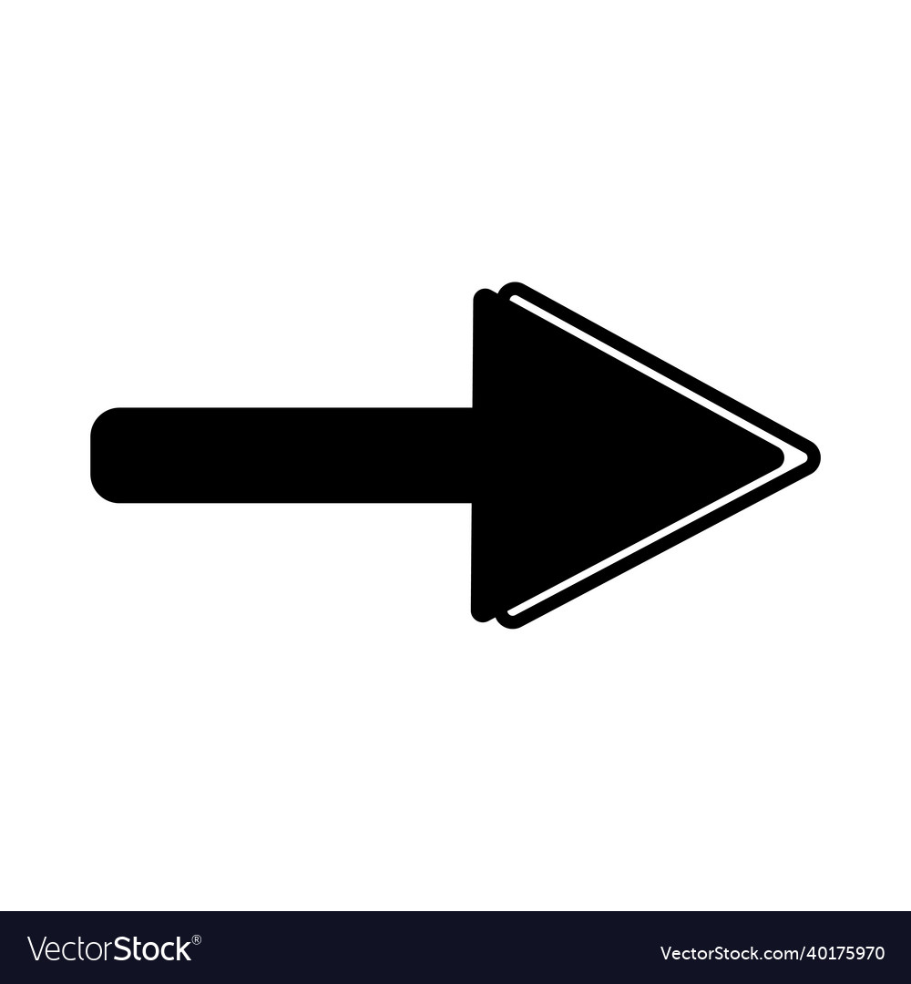 Flat Arrow Icon - Single Arrow