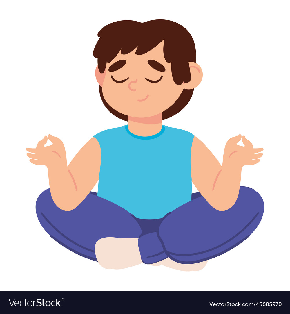 Guy doing yoga Royalty Free Vector Image - VectorStock