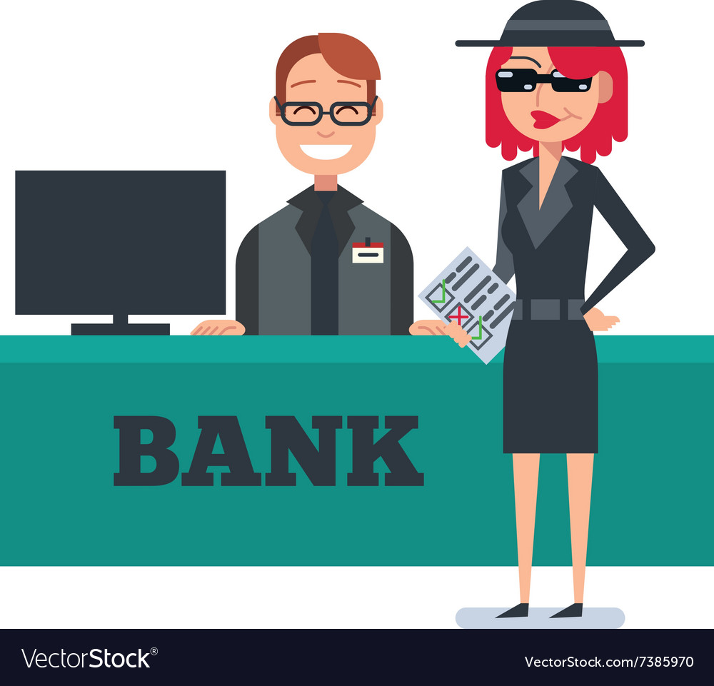 Mystery Shopper Frau in Spionage Schecks Bank