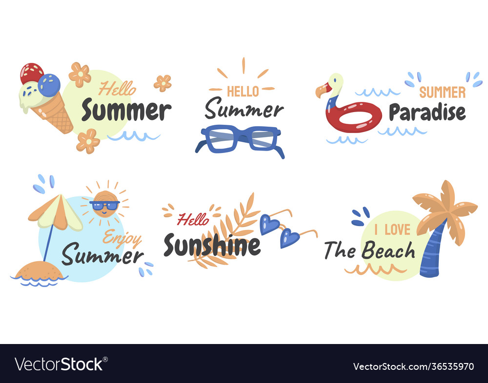 Summer label logo for banner