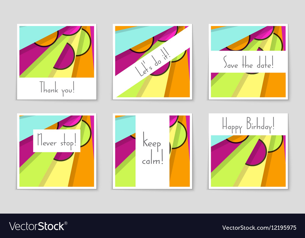Abstract layout background set for art