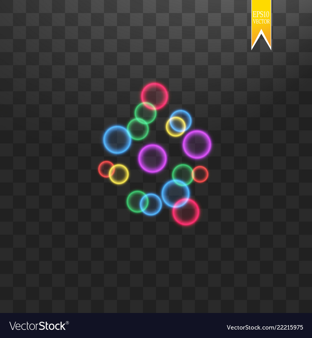 Abstract multicolored bubble effect explosion