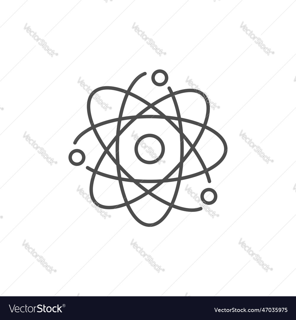 Atom related linear icon Vector Image Atom related linear icon