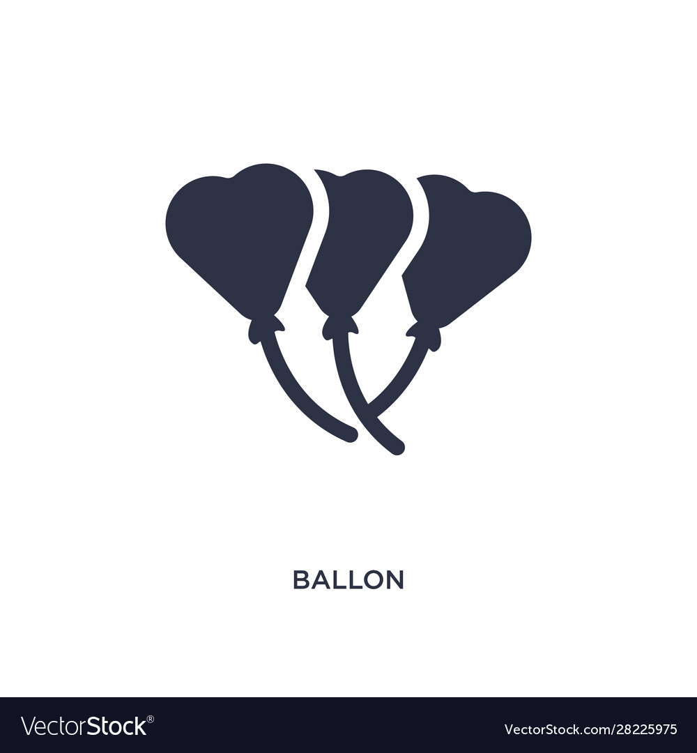 Balloon icon on white background simple element