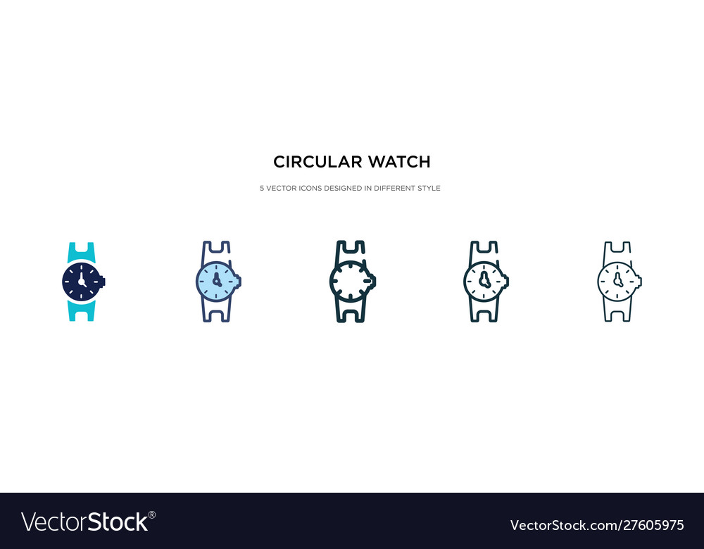 Circular Watch Icon Set - Multiple Styles