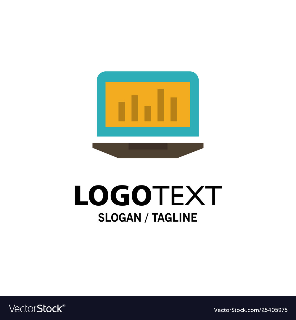 Laptop graph analytics monitoring statistics vector image Laptop graph analytics monitoring statistics