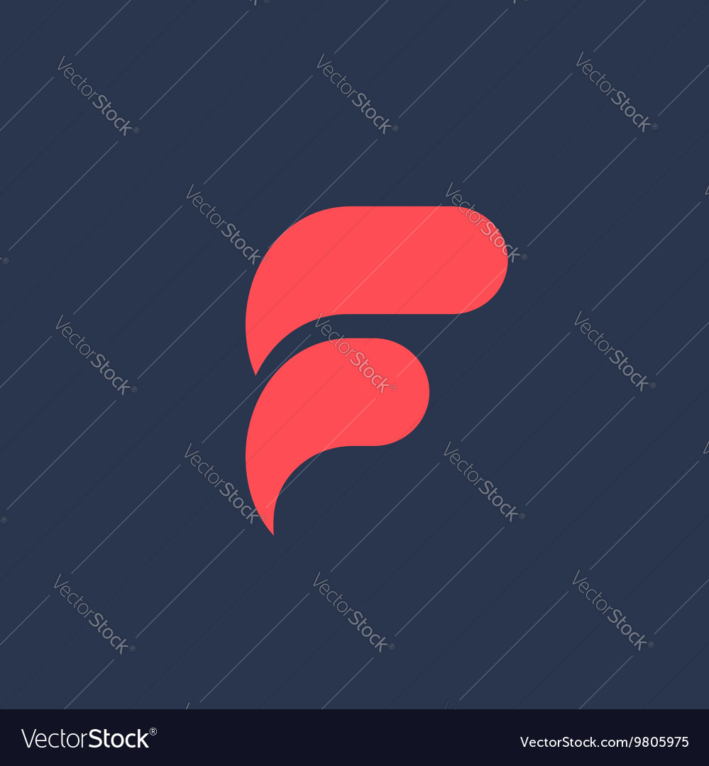 Letter F logo icon design template elements Vector Image