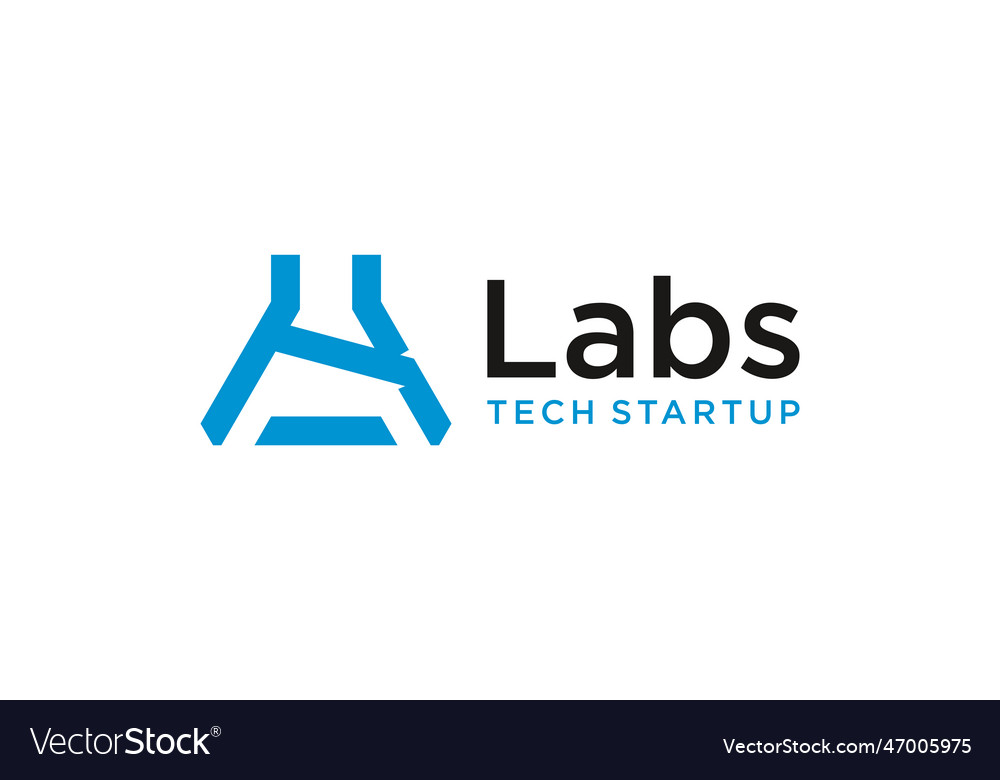 Letter k monogram logo design for lab science
