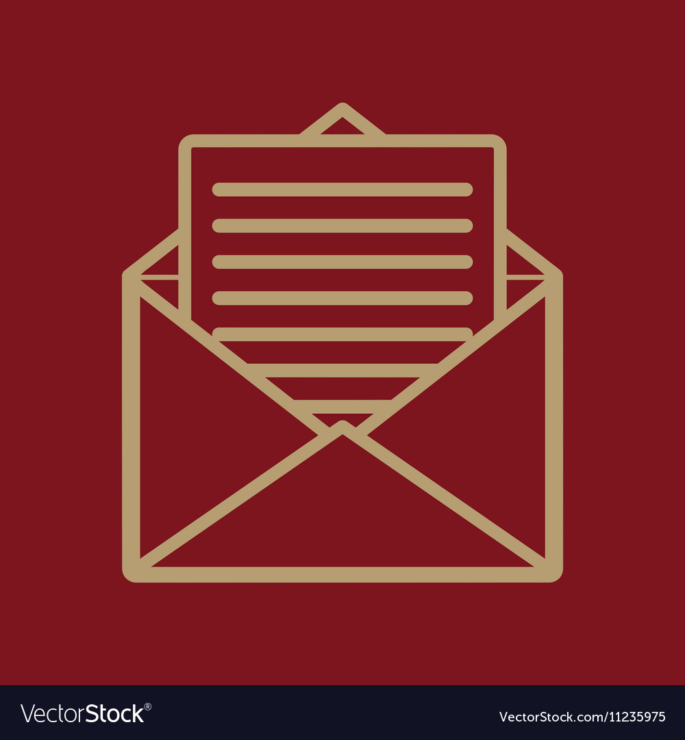 Mail icon open envelope symbol