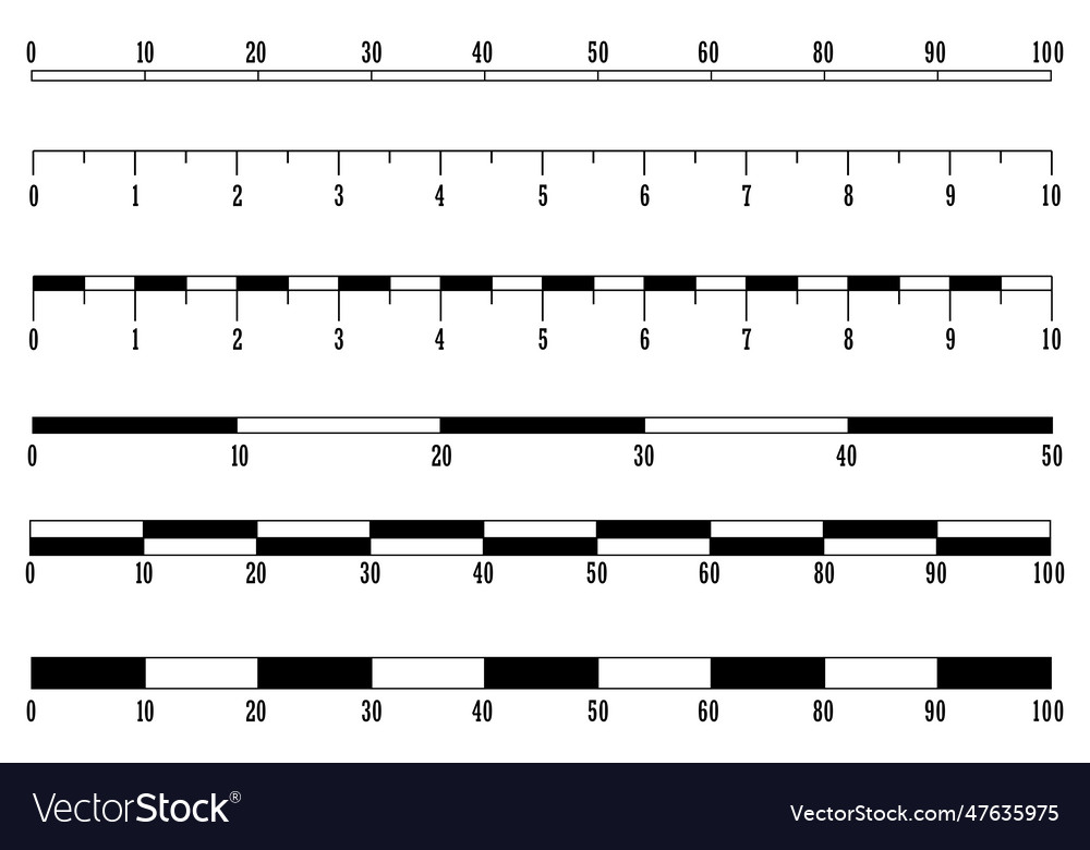 Map scales graphics measuring distance set