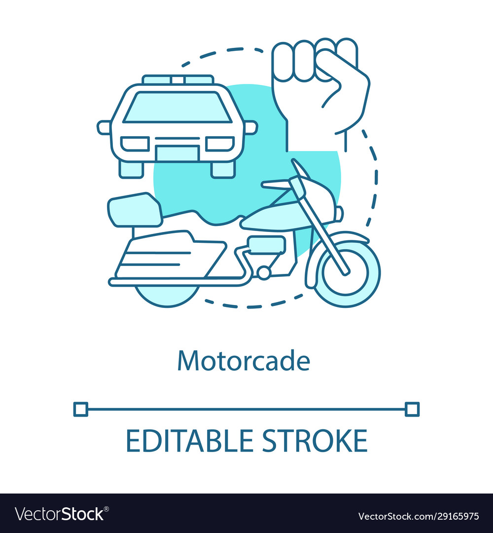 Motorcade concept icon vehicles procession idea