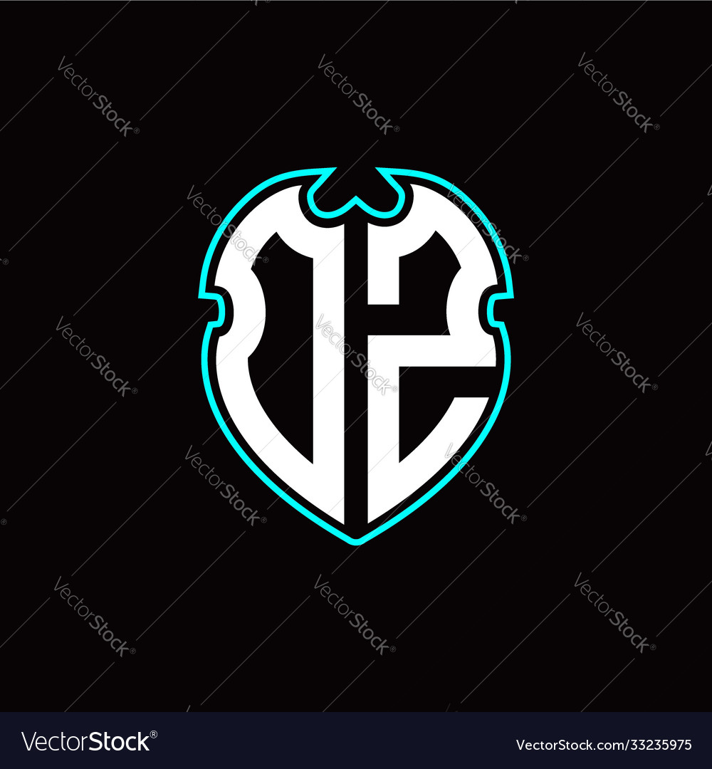 O z initial logo design with a shield shape vector image O z initial logo design with a shield shape