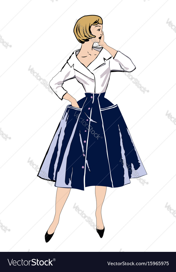 Retro 60s Fashion Girl