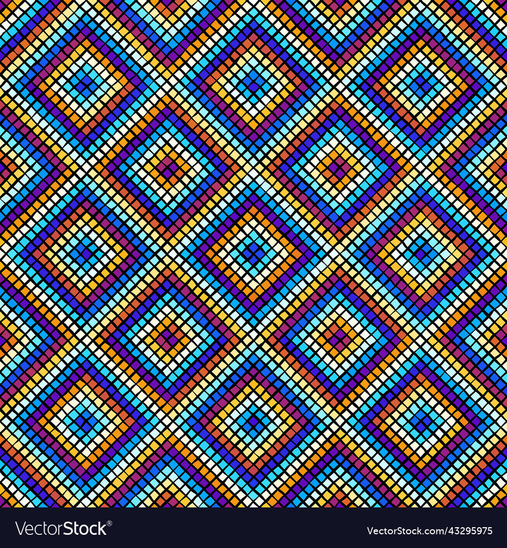 Seamless mosaic art pattern background Vector Image Seamless mosaic art pattern background