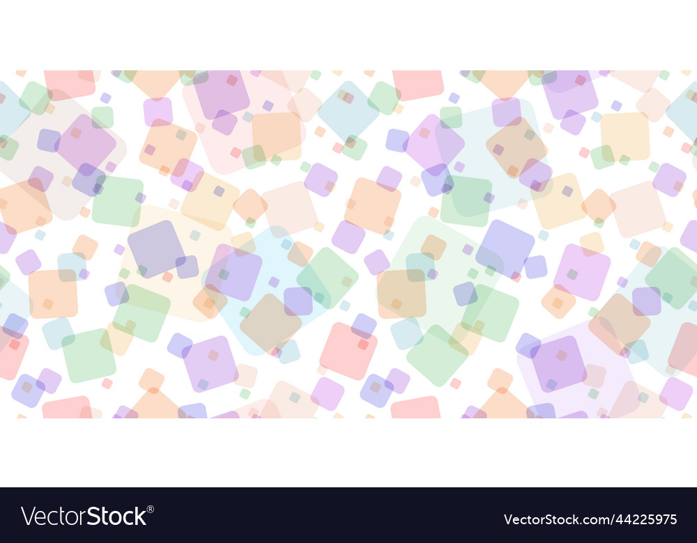 Seamless pattern with colored overlapping squares vector image Seamless pattern with colored overlapping squares
